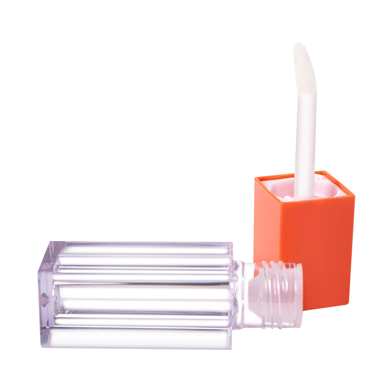 Classic Transparent Square Multi-Color Cover Plastic Lip Gloss Tube Packaging
